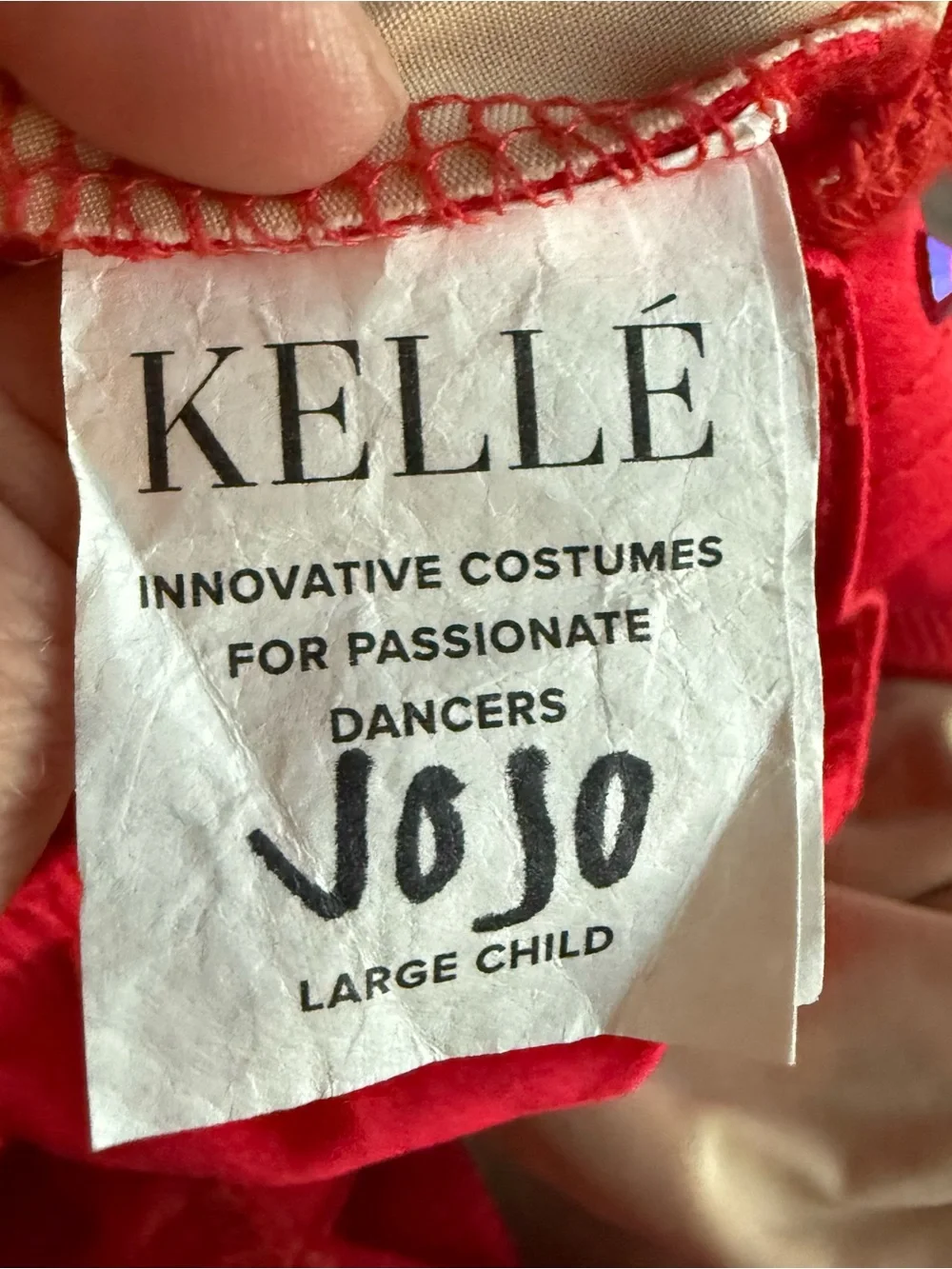 Kelle Red Dance Costume Leotard with Embelishments